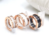 Ceramic Ring Titanium Steel Rose Gold Ring Female Ceramic Jewelry
