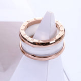 Ceramic Ring Titanium Steel Rose Gold Ring Female Ceramic Jewelry