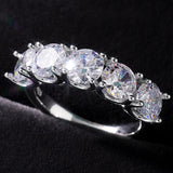 Fashion Round Diamond Ring Zircon Ring