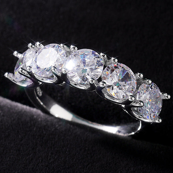 Fashion Round Diamond Ring Zircon Ring