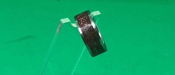 Artisan Threaded 2-Piece Ring Size 10 Red Inlace