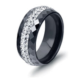 Ceramic Ring Black And White Ring