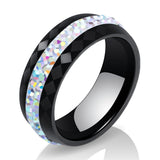 Ceramic Ring Black And White Ring