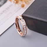 Titanium steel ring female Japanese and Korean version personality plated 18 rose gold ring does not fade fashion jewelry wholesale