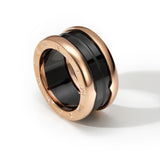 Ceramic Ring Titanium Steel Rose Gold Ring Female Ceramic Jewelry