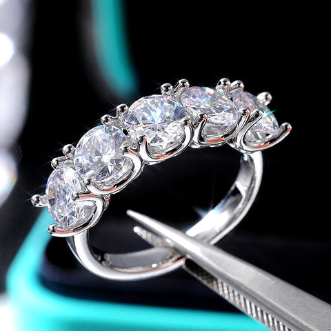 Fashion Round Diamond Ring Zircon Ring