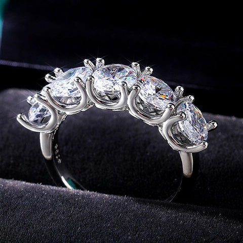 Fashion Round Diamond Ring Zircon Ring