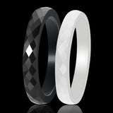 White Ring Ring Cut Glossy Ring